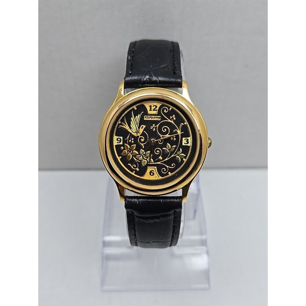 Anframa Damasquinados Watch Toledo Spain Damascene Bird Floral New Battery